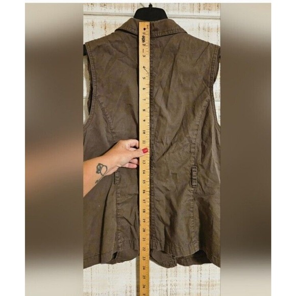 Last Kiss Khaki Y2K sz L Cargo Vest‎ - Picture 6 of 14